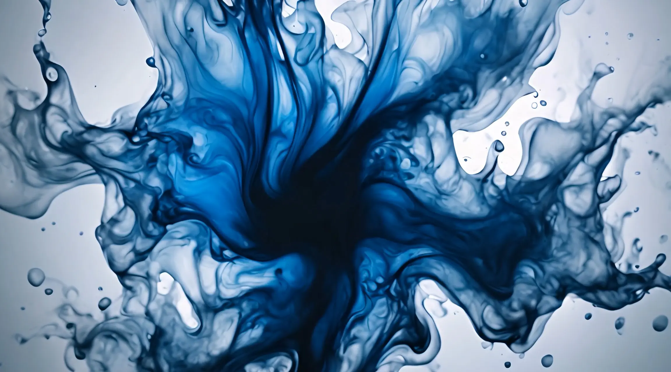 Abstract Ink Landscape Monochrome Fluid Motion Video